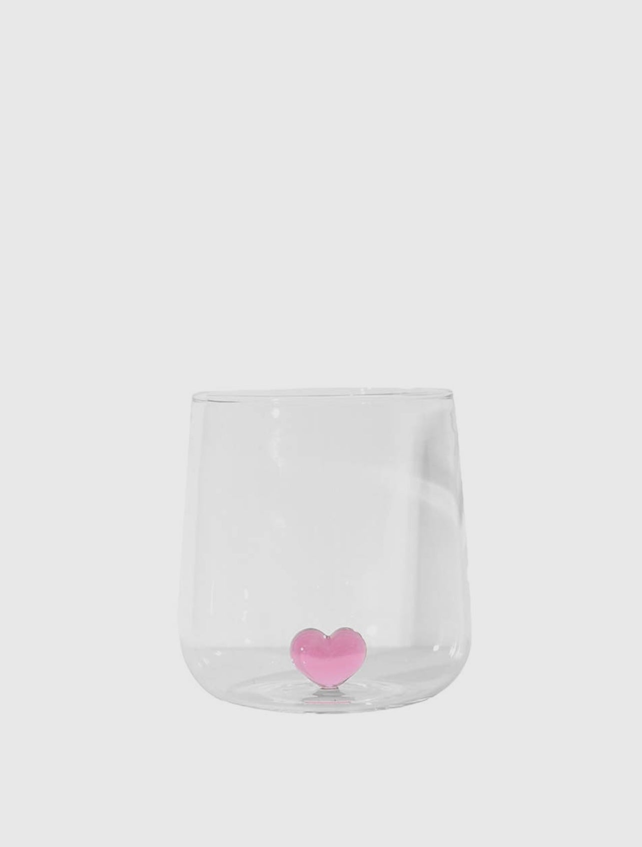L’Amour glass with pink love heart